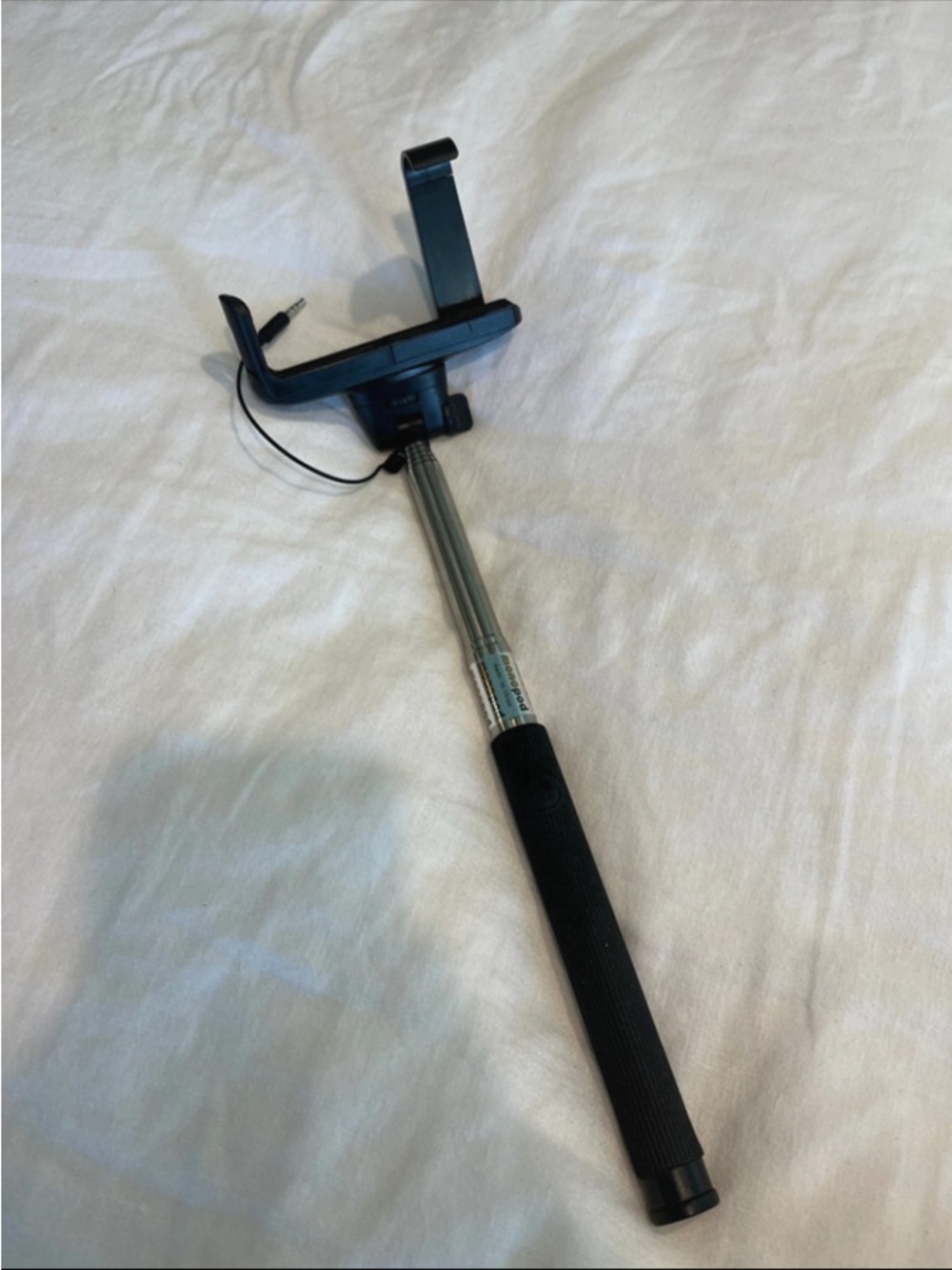 Black and Silver Selfie Stick Phone Holder